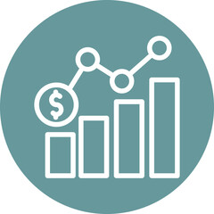 Average Dollar Sale Icon Style