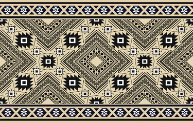 Seamless Native pattern in tribal, gypsy. Figure tribal embroidery. Indian, Aztec style. Design for ikat, blanket, fabric, clothing, carpet, textile, ethnic, batik, embroidery and other.