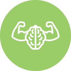Brain Power Icon Style