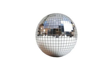 Fototapeta na wymiar Glittering Disco Ball Extravaganza on Transparent Background, PNG, Generative Ai