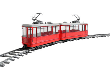 Scenic Funicular Train Ride on Transparent Background, PNG, Generative Ai