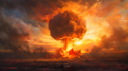 Apocalyptic Atomic Explosion: Sky in Flames