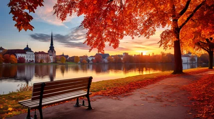 Foto op Canvas Colorful autumn view © Johnu