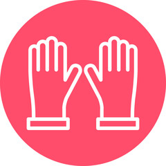 Gloves Icon Style