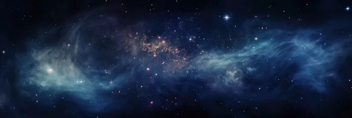 Poster Beautiful space background with stardust and stars. Outer space © brillianata