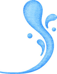 Splashing water drop for decorating Songkran festival