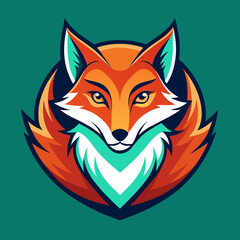 Obraz premium Sleek Vector Design of a Fox