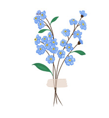 bouquet of flowers forget me not