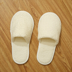 Bathrobe set - Hanger with clean bathrobe and towel on light wall bathrobe mockup