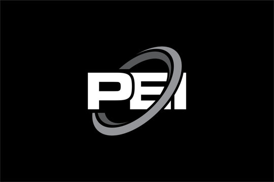 PEI creative letter logo design vector icon illustration