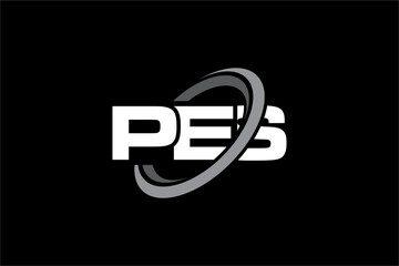 PES creative letter logo design vector icon illustration
