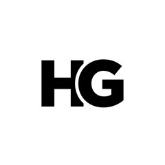 Letter H and G, HG logo design template. Minimal monogram initial based logotype.