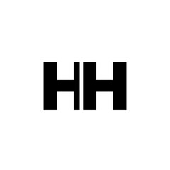 Letter H and H, HH logo design template. Minimal monogram initial based logotype.