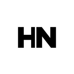 Letter H and N, HN logo design template. Minimal monogram initial based logotype.