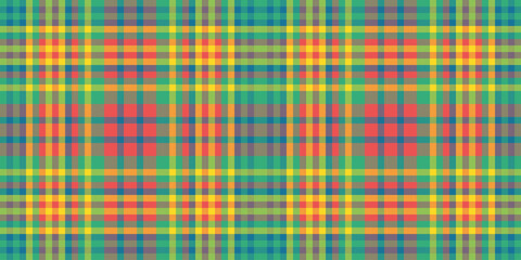 Manufacture texture background check, dreamy plaid tartan seamless. Identity textile fabric pattern vector in mint and red colors.