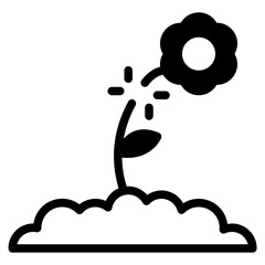 Picking Flowers Icon