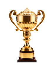 Fototapeta na wymiar Gold trophy cup, award, winning, sports, reward, trophy isolated on white background