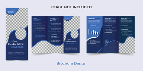 Vector creative business trifold brochure company profile premium corpora brochure vector template - obrazy, fototapety, plakaty