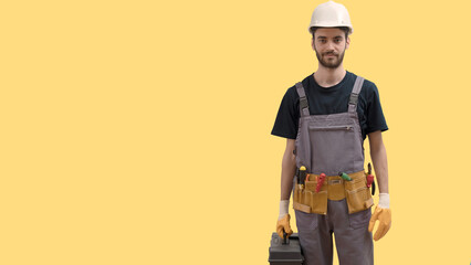 construction worker standing at working place