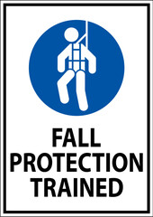 Hard Hat Decals, Fall Protection Trained