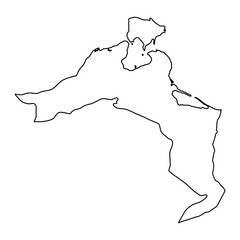 Medenine Governorate map, administrative division of Tunisia. Vector illustration.