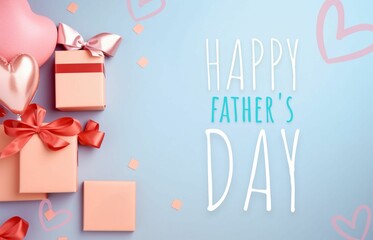 Fototapeta na wymiar Happy Father's day greeting card social media post and banner design 