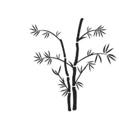 Abstract bamboo background in the form of black halftone dots