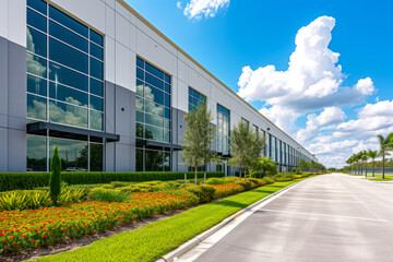 Obraz premium Industrial zone and technology park, large modern office building