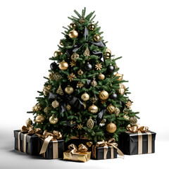 Christmas tree with gifts underneath PNG