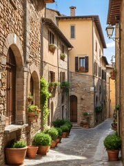 Fototapeta na wymiar Pitoreskes Dorf in der Toscana