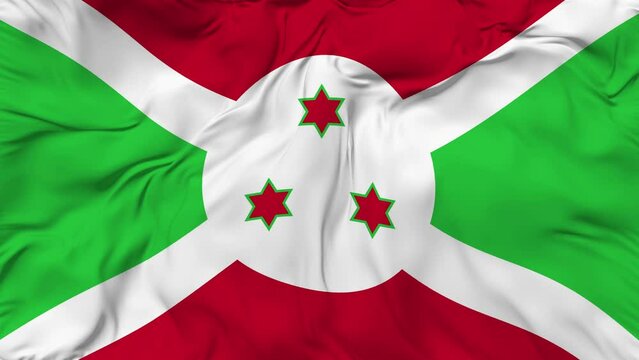 A beautiful view of the Burundi flag video. 3d flag-waving video. Burundi flag 4K resolution.