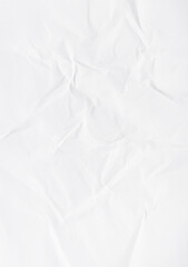 White Crumpled Paper Background