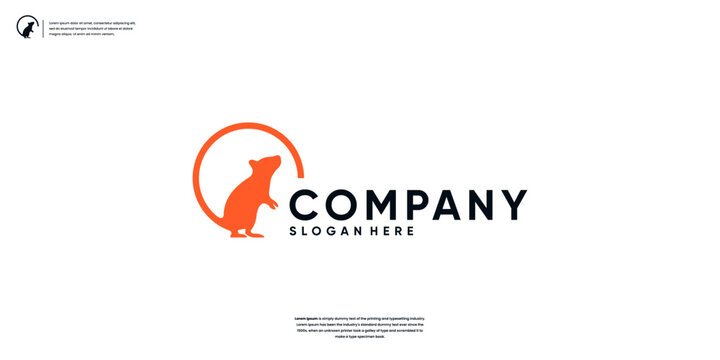 Animals mouse logo design template