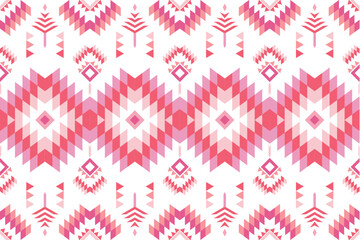 pink valentine geometric Aztec style. Mosaic on the tile. African Moroccan pattern. Ethnic carpet. pink valentine Tribal vector ornament. Aztec geo pattern. Native design for fabric print. seamless