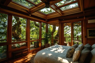 Luxury Loft in the Leaves. Expansive Treehouse Suite with Skylights.