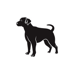 labrador dog vector silhouette