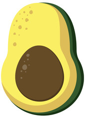 Cartoon avocado icon