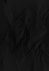 Obraz premium Black Crumpled Paper Background