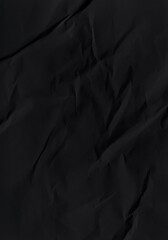 Black Crumpled Paper Background