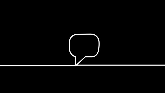 Like. Thumbs up, comment, share, rating, rate the service, user, comment. Feedback concept. One line drawing animation. Motion design. Animated technology logo. Video 4K. like share and comment