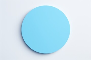 Abstract minimal color paper background. Blue round circle on white background.