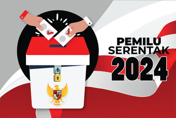 	
Vector Indonesia election day with voting box translation text KPU PILPRES SERENTAK PEMILU election