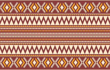 Ethnic abstract ikat art. Aztec ornament print. geometric ethnic pattern seamless  color oriental.  Design for background ,curtain, carpet, wallpaper, clothing, wrapping, Batik, vector illustration.