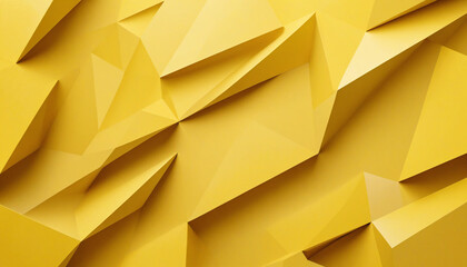 Abstract background design, yellow geometric composition, 3d render