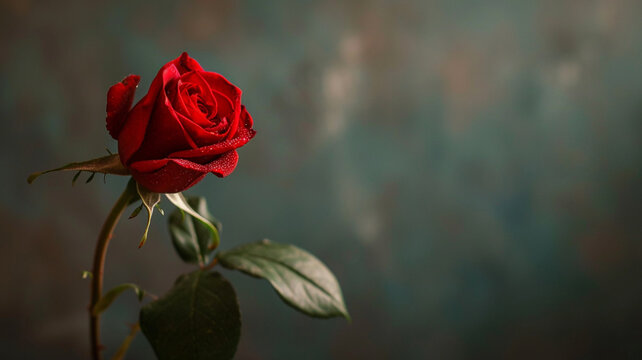 .An image showcasing a single red rosebud