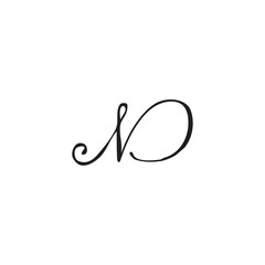 Cursive Letter N Logo