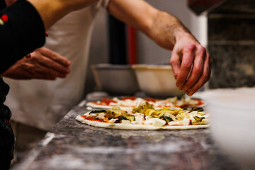 Pizza making experience, in little restaurant in Italy, Amalfi Coast.