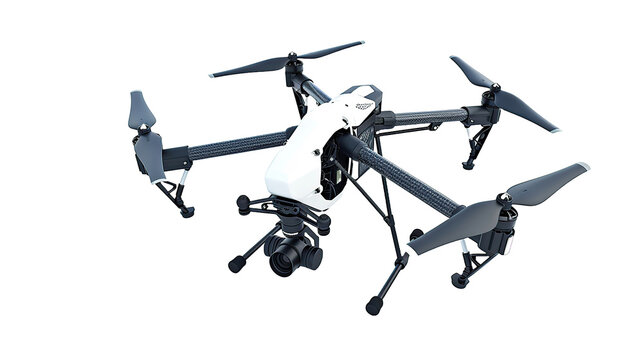 advanced drone on transparent background