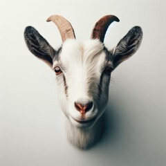 goat on white background

