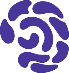 Fluid pattern illustration. Liquify abstract hand drawing design element